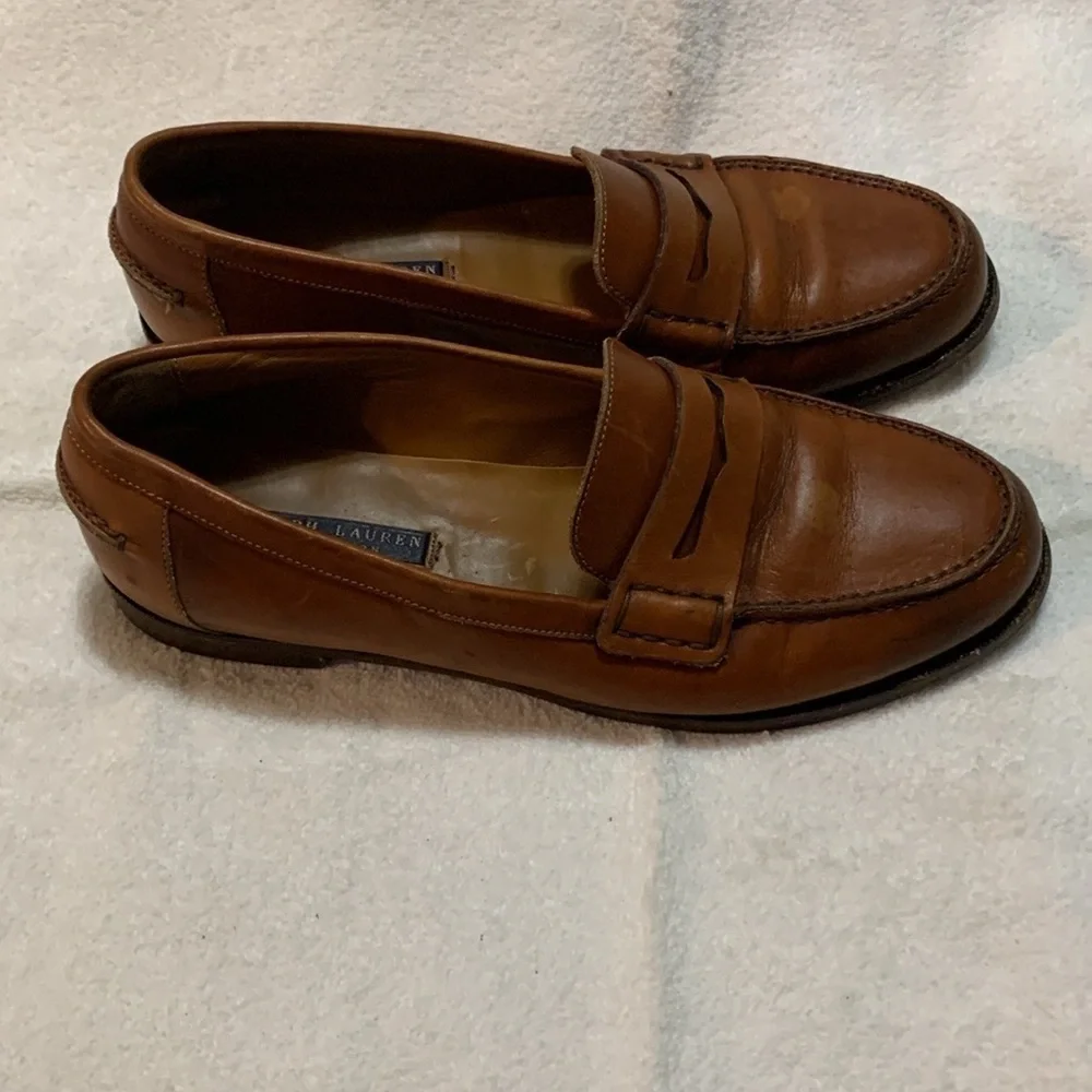 Ralph Lauren Men’s Purple Label Chalmers Burnished Calfskin Penny Loafer